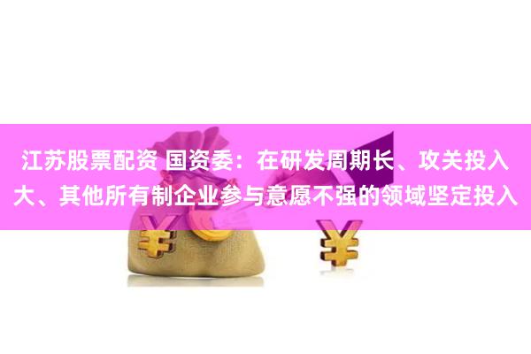 江苏股票配资 国资委：在研发周期长、攻关投入大、其他所有制企业参与意愿不强的领域坚定投入