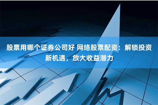 股票用哪个证券公司好 网络股票配资：解锁投资新机遇，放大收益潜力