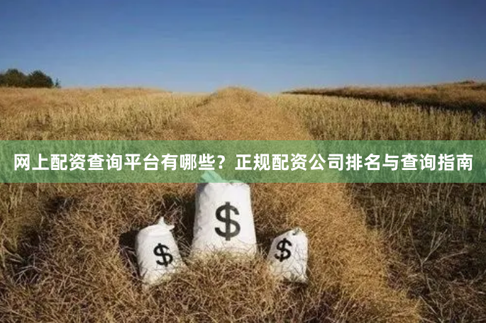 网上配资查询平台有哪些？正规配资公司排名与查询指南